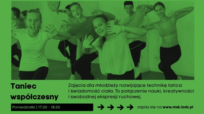 GRUPA TAŃCA WSPÓŁCZESNEGO DLA DZIECI I MŁODZIEŻY//ZAJĘCIA STAŁE/PAŹDZIERNIK 2026