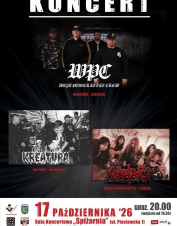 Koncert West Pomeranian Crew / Kreatura! / Hell Divers