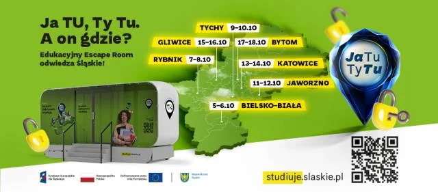 Ja TU. Ty TU. A on gdzie? Edukacyjny Escape Room odwiedza Śląskie.