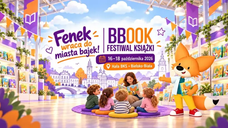 BBOOK Festiwal Książki 2026 z Fenkiem w Bielsku-Białej