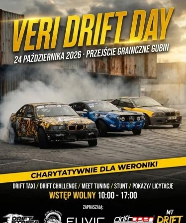 Veri Drift Day w Gubinie – Charytatywne widowisko motoryzacyjne dla Weroniki