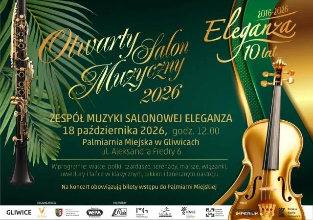 3 Koncert Zespołu Muzyki Salonowej ELEGTANZA w ramach Jubileuszowego „Otwartego Salonu Muzycznego” 2026 w Gliwicach