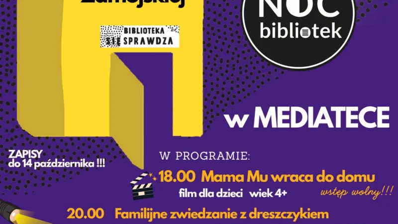 NOC BIBLIOTEK w Książnicy Zamojskiej – „Biblioteka sprawdza się!”
