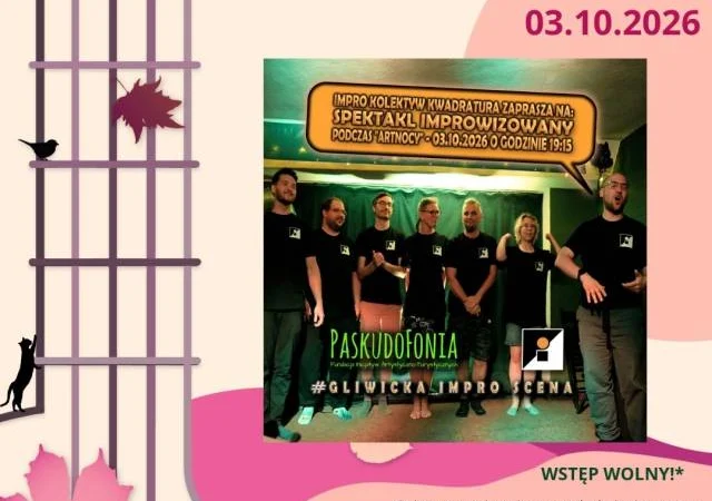 ArtNoc w PaskudoFonii – spektakl impro Impro Kolektyw Kwadratura