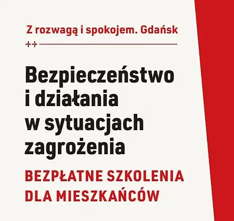 Szkolenia z bezpieczeństwa i działania w sytuacjach zagrożenia dla mieszkańców. Prowadzone przez Polski Czerwony Krzyż. Przymorze