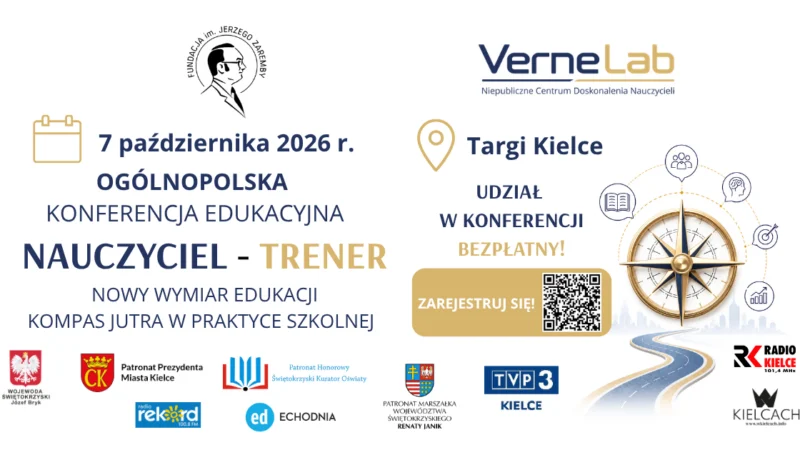 „Nauczyciel – trener: Nowy wymiar edukacji – Kompas Jutra w praktyce szkolnej”. Ogólnopolska konferencja w Kielcach