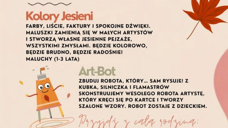 KOLORY JESIENI + ART-BOT – warsztaty rodzinne