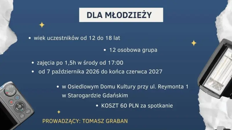 Zajęcia fotograficzne dla młodzieży w ODK