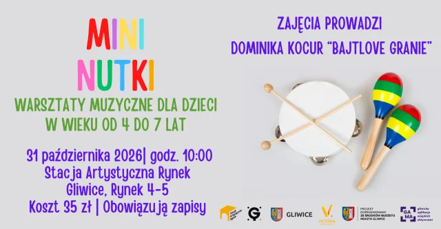 MINI NUTKI – warsztaty muzyczne dla dzieci w wieku od 4 do 7 lat