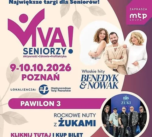 VIVA Seniorzy! 2026 – Targi Aktywności, Zdrowia i Profilaktyki w Poznaniu