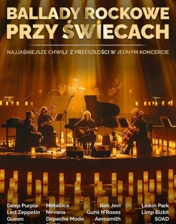 Koncert „Ballady Rockowe przy Świecach” w Zielonej Górze (Filharmonia)