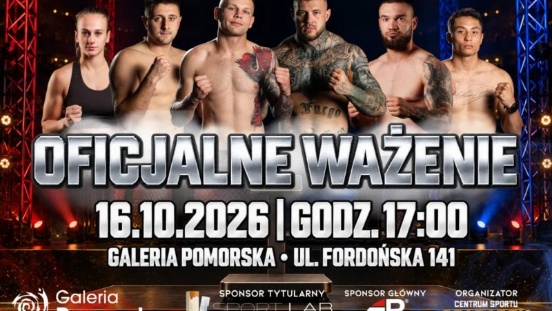 Oficjalne ważenie zawodników przed galą Sport Lab Fight 2026