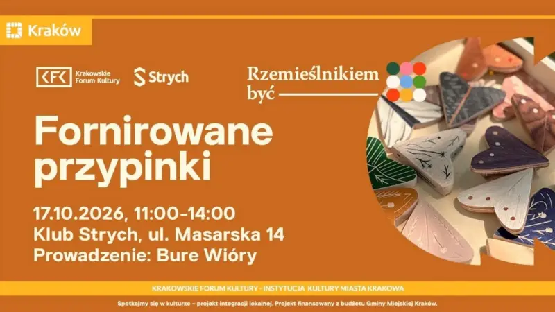 Rzemieślnikiem być | Fornirowane przypinki