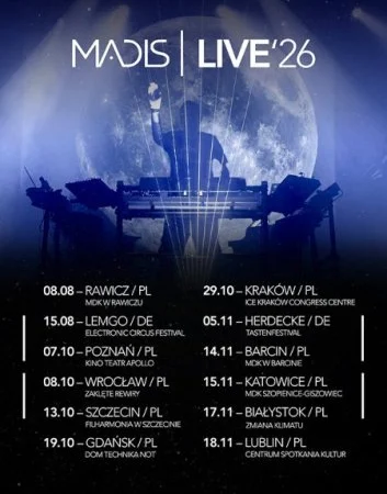 Madis Live’26 – Trasa Koncertowa 2026 – Bilety, Program, Miasta