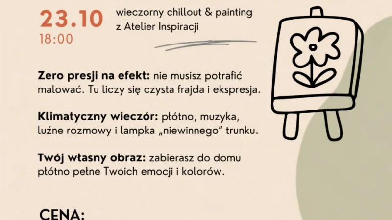 „NIEWINNE” MALOWANIE – wieczorny chillout & painting