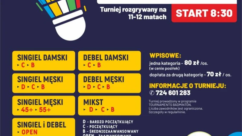 Mistrzostwa Bydgoszczy Amatorów Badmintona Babolat Cup VIII