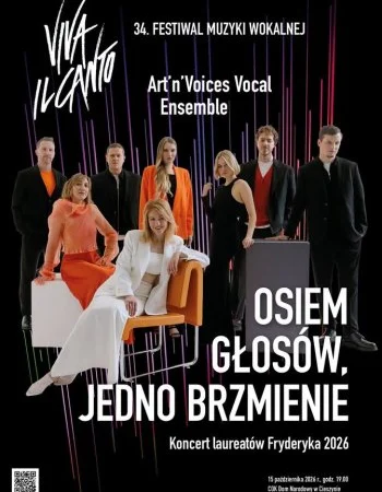34. Festiwal Viva il canto w Cieszynie – Koncert Art’n’Voices „Osiem głosów, jedno brzmienie”
