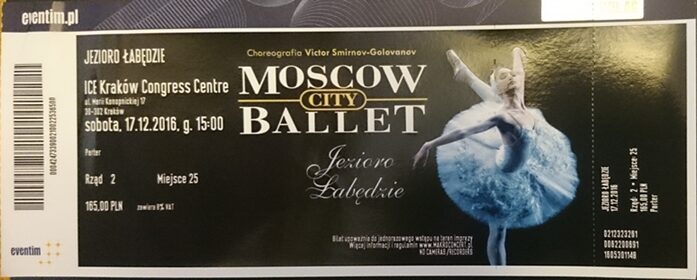 Dwa bilety na Moscow City Ballet
