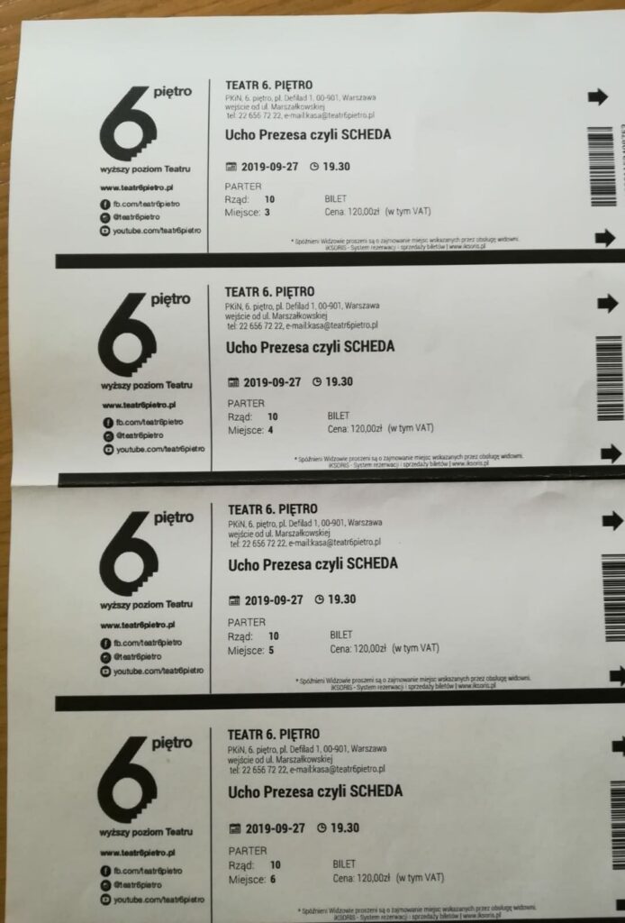 Ucho Prezesa teatr 6 pietro 27.09 19,30