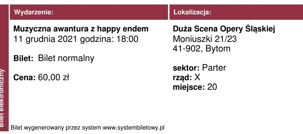 4 bilety na Muzyczna awantura z happy endem