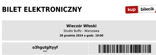 WIECZÃ“R WÅOSKI W BUFFO â€“ koncert